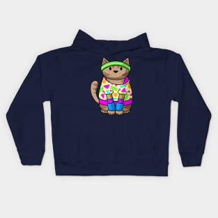 Fitness Cat Kids Hoodie